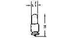 790711 LAMP PILOT MINIATURE S5.5S18, 6V 0.2A 5.5X16MM