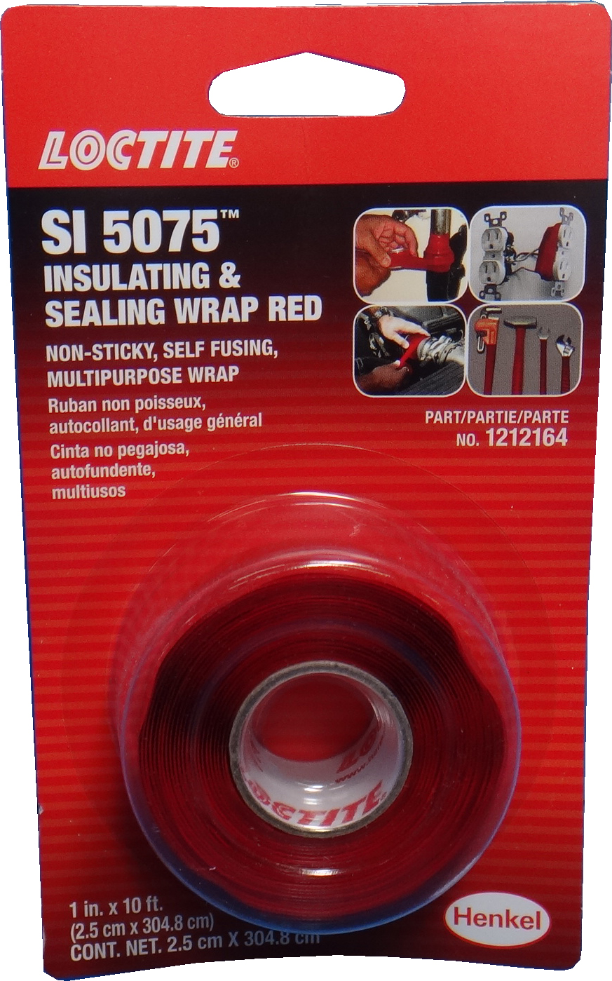 812175 WRAP INSULATING & SEALING, LOCTITE 5075 2.5CMX4.27M RED 