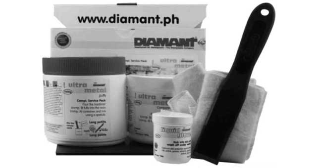 812396 EMERGENCY REPAIR PUTTY DIAMANT, ULTRAMETAL PUTTY 1KG