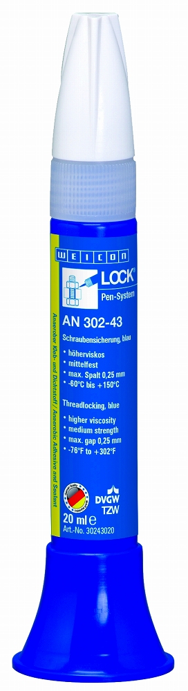 812912 ADHESIVE THREAD LOCKING HIGHER, VISCOSITY WEICON AN302-43 20ML
