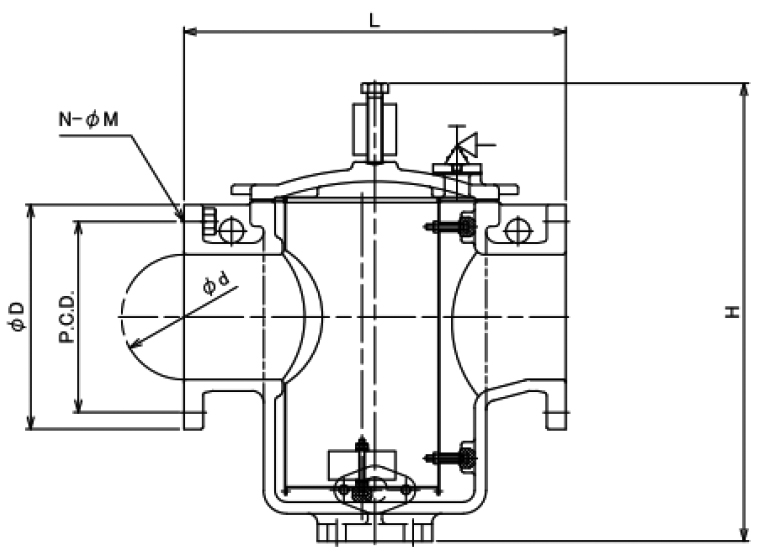 872008 WATER FILTER CAN CASTING STEEL, NOM DIA 131MM