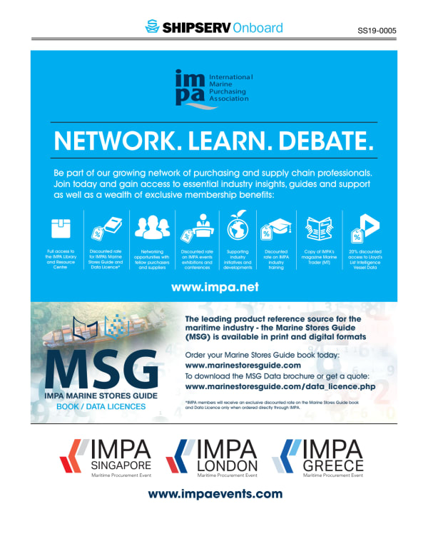 IMPA Marine Stores Guide, Colchester, United Kingdom Shipping