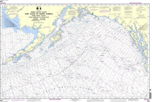 NOAA Nautical Chart 500: West Coast Of North America Dixon Ent To Unimak Pass