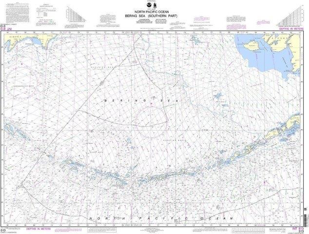 NOAA Nautical Chart 513: Bering Sea Southern Part