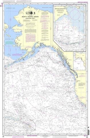 NOAA Nautical Chart 50: North Pacific Ocean (eastern part) Bering Sea Continuation