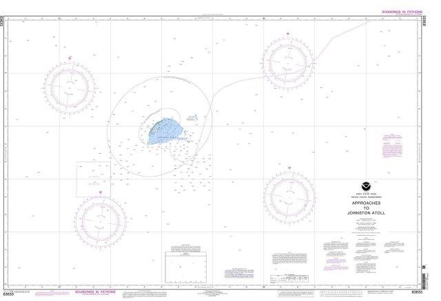 NOAA Nautical Chart 83633: United States Possession Approaches to Johnston Atoll