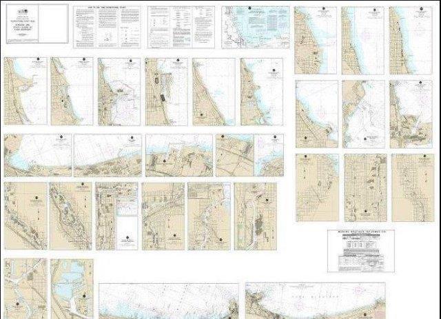 NOAA Nautical Chart 14926: SMALL-CRAFT BOOK CHART - Chicago and South Shore of Lake Michigan (book of 30 charts)