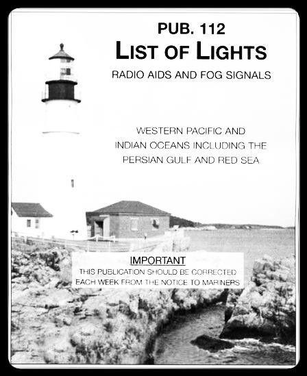 List of Lights Pub. 112 - Western Pacific and Indian Oceans, Persian Gulf & Red Sea