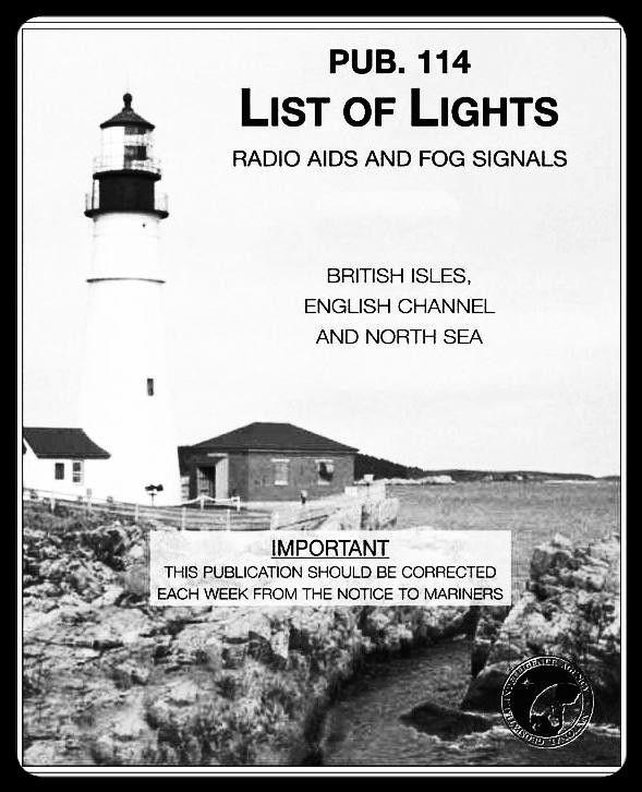 List of Lights Pub. 114 - British Isles, English Channel and North Sea
