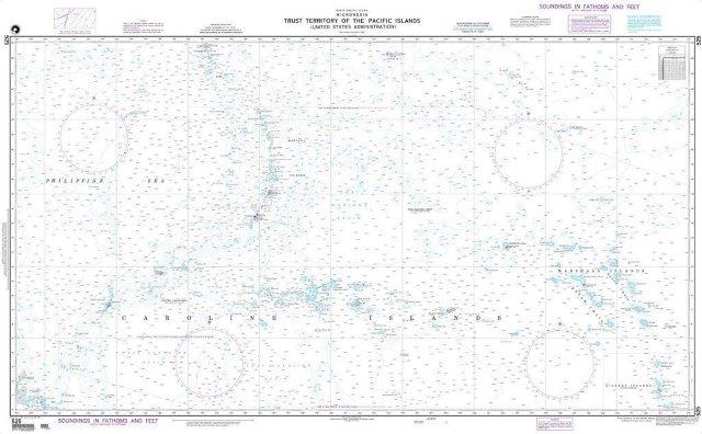NGA Chart 525: Trust Territory of the Pacific Islands (Micronesia)