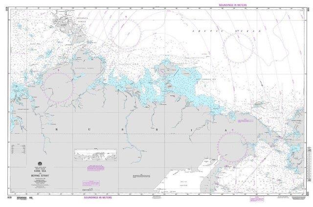 NGA Chart 800: Kara Sea to Bering Strait (Arctic)