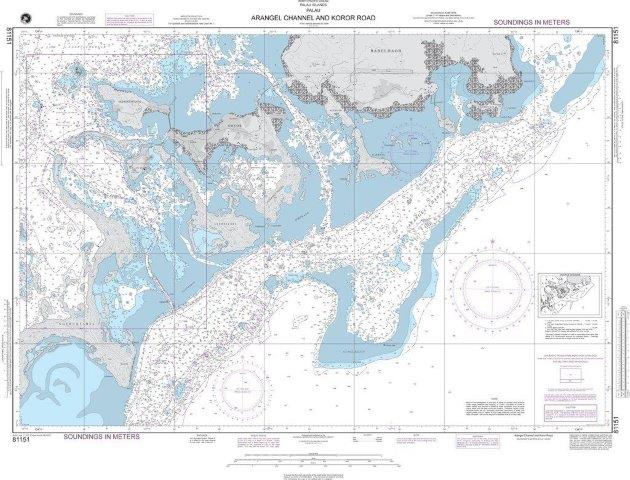 NGA Chart 81151: Arangel Channel and Koror Road (Palau Islands)