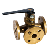 5K Bronze Cocks Valve - 3 Way - L Type - 50