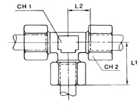Steel Pipe Tee - Length - 55.0 mm