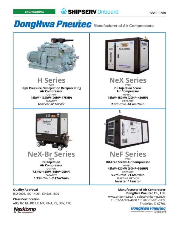 Donghwa Pneutec (South Korea) DH Marine Series