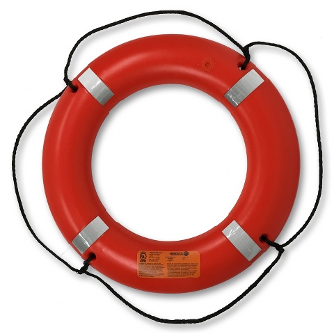 Datrex Lifebuoy Ring w/Reflective tape, "BRIDGEBUOY" USCG/SOLAS/MED/TC, 30''
