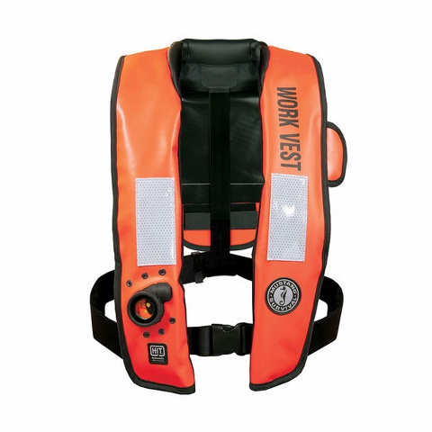Mustang Infl. Work Vest Auto, 38lbs, USCG Type V