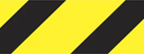 Black and Yellow Reflective Tape (45mm x 10m)