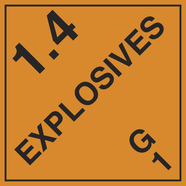 Explosives 1.4 (G1) 250mm x 250mm