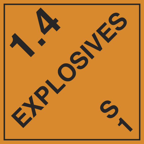 Explosives 1.4 (S1) 250mm x 250mm