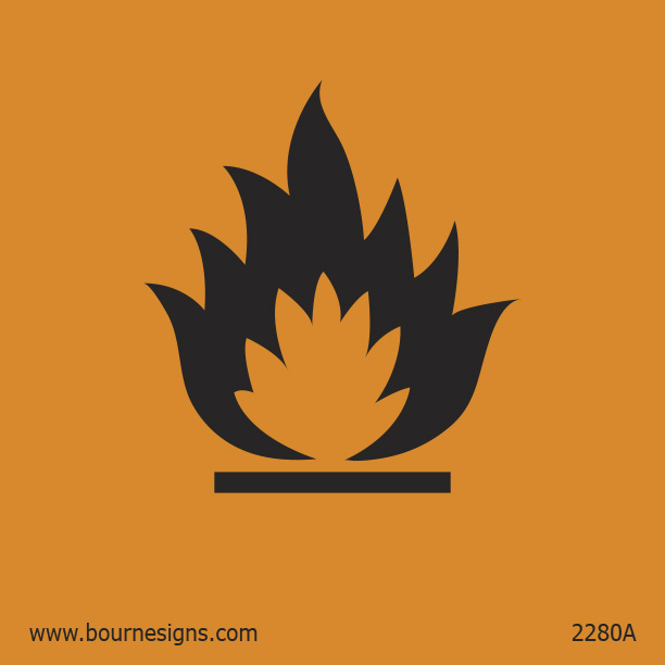Flammable 100mm x 100mm