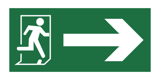 Running Man, Right (10 per pack) 150mm x 75mm