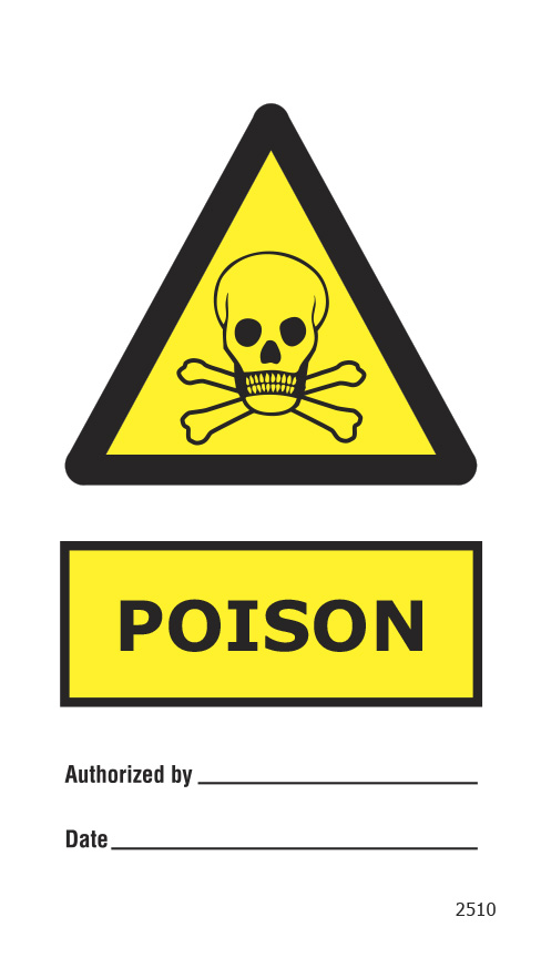 Poison (10 per pack) 75mm x 150mm