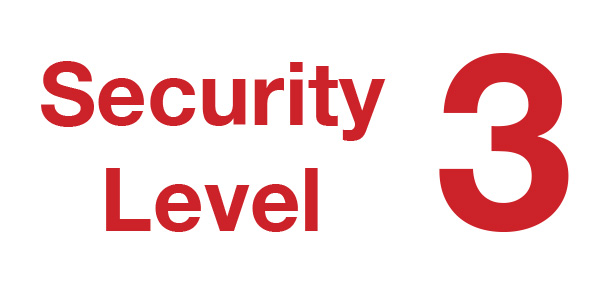 332703 SIGN ISPS CODE SECURITY LEVEL, #WR2703JM 150X300MM | IMPA Code ...