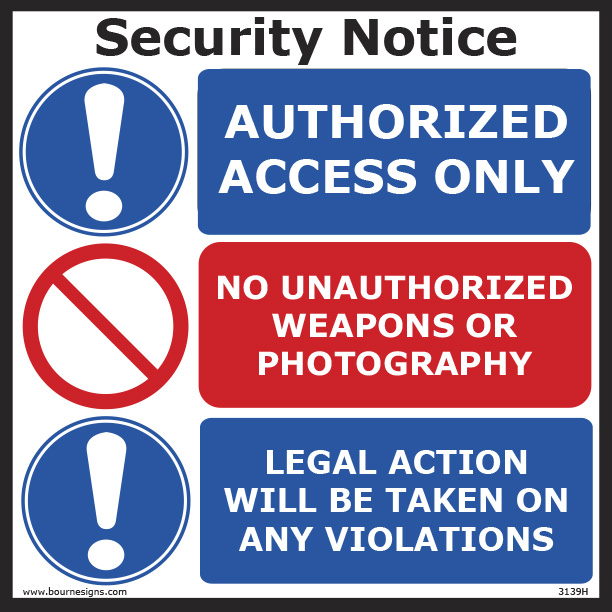 Security Notice 300mm x 300mm