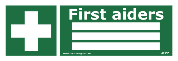 First Aiders 300mm x 100mm