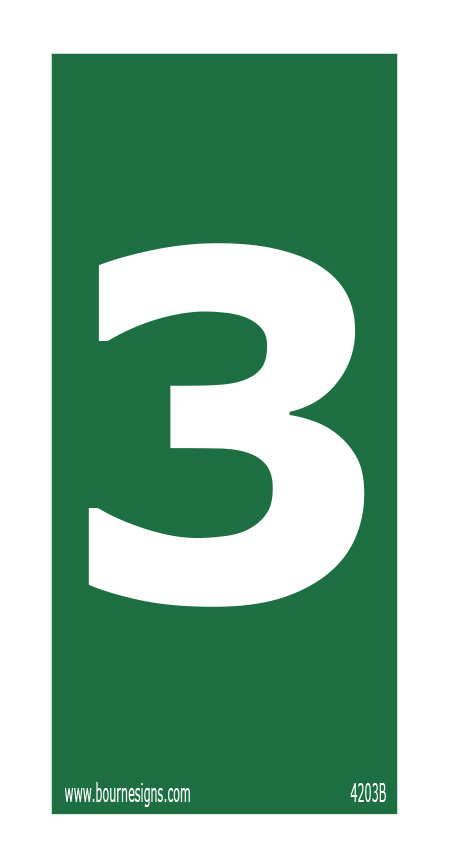 Number 3 75mm x 150mm