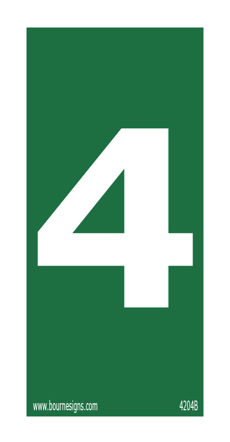 Number 4 75mm x 150mm