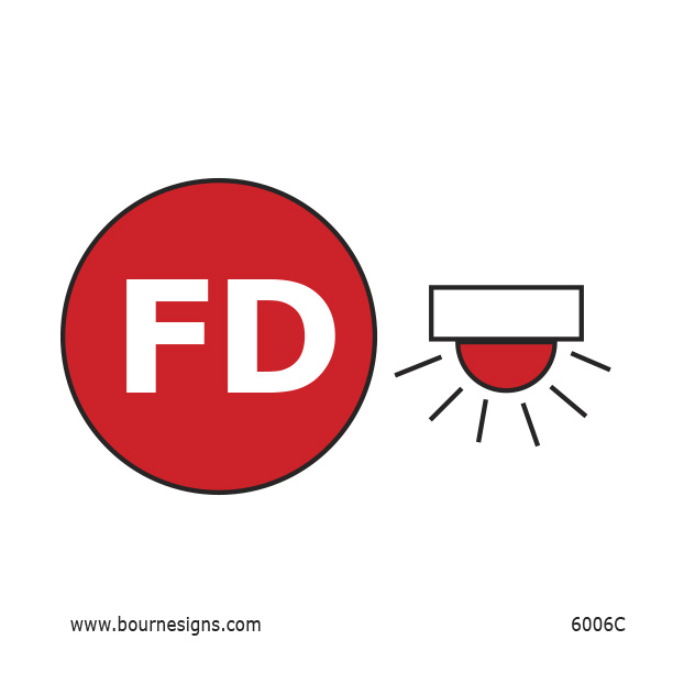 Space Protected/Auto Fire Alarm 150mm x 150mm