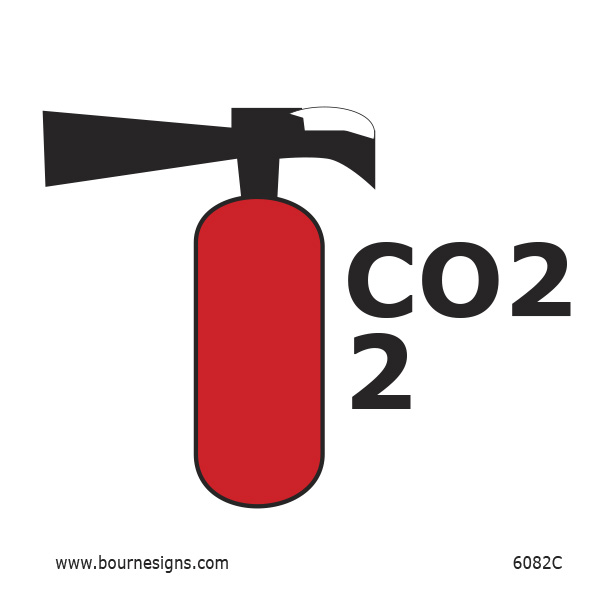 CO2 (2) Fire Extinguisher 150mm x 150mm