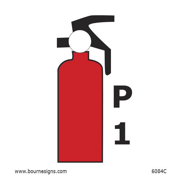 Powder (1) Fire Extinguisher 150mm x 150mm