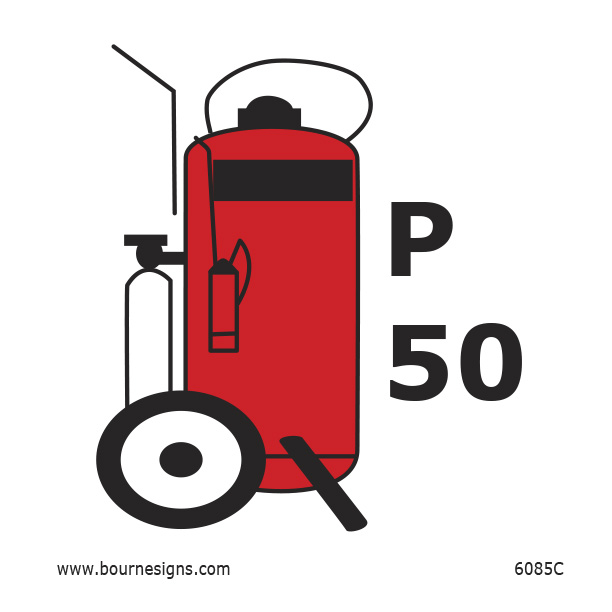 Wheeled Powder (50) Fire Extinguisher 150mm x 150mm