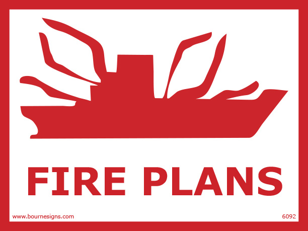 Fire Plans (with image of ship) 400mm x 300mm