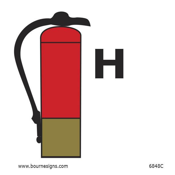 Halon Fire Extinguisher 150mm x 150mm