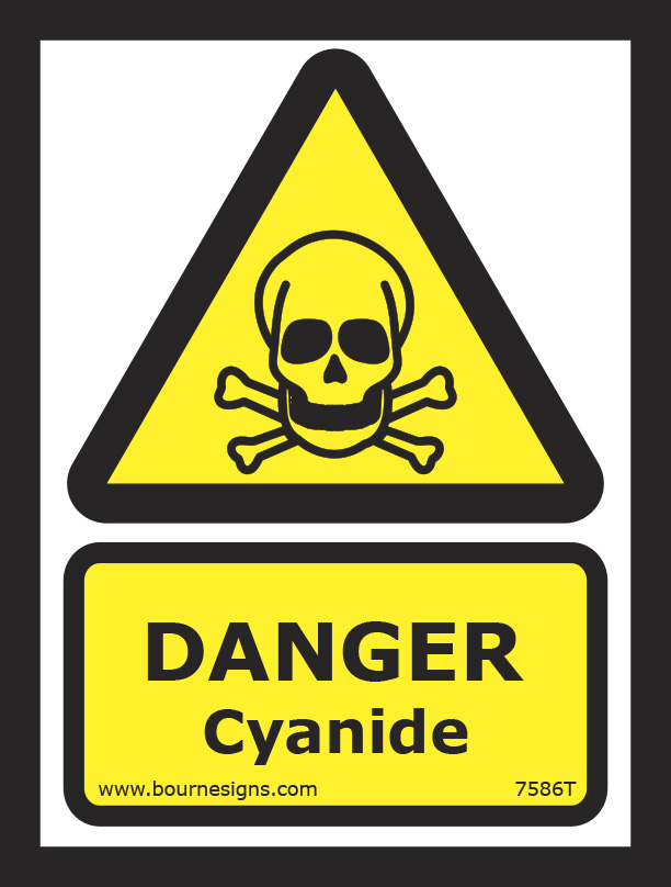 Danger. Cyanide 150mm x 200mm